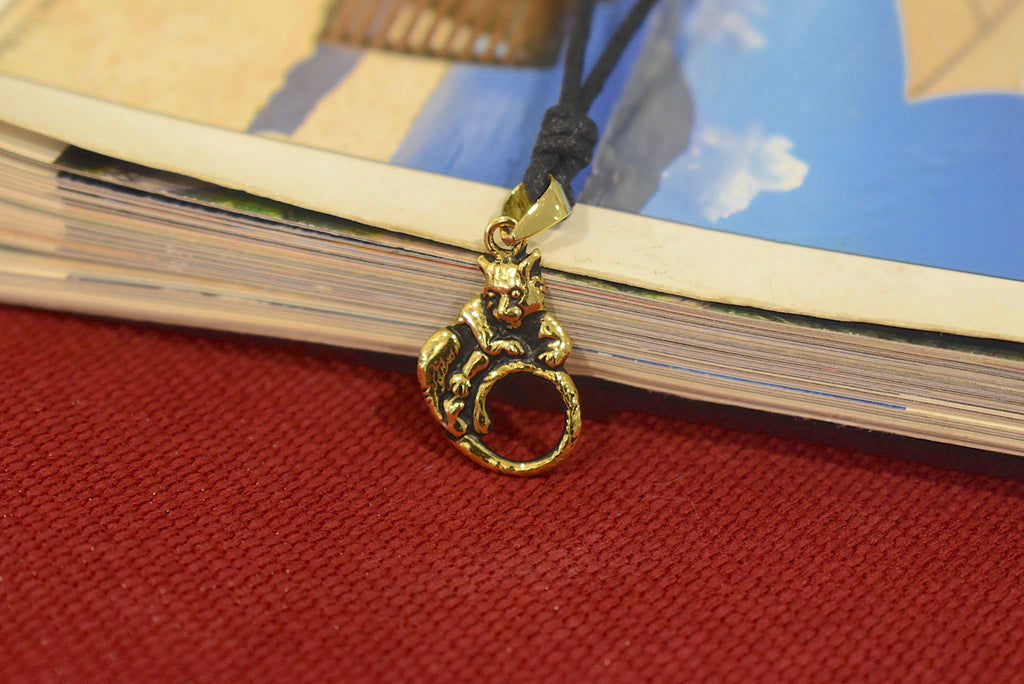 Unisex Leopard Sterling Silver Gold Brass Charm Necklace Pendant Jewelry