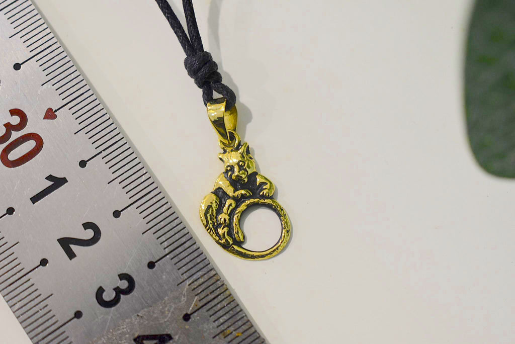 Unisex Leopard Sterling Silver Gold Brass Charm Necklace Pendant Jewelry