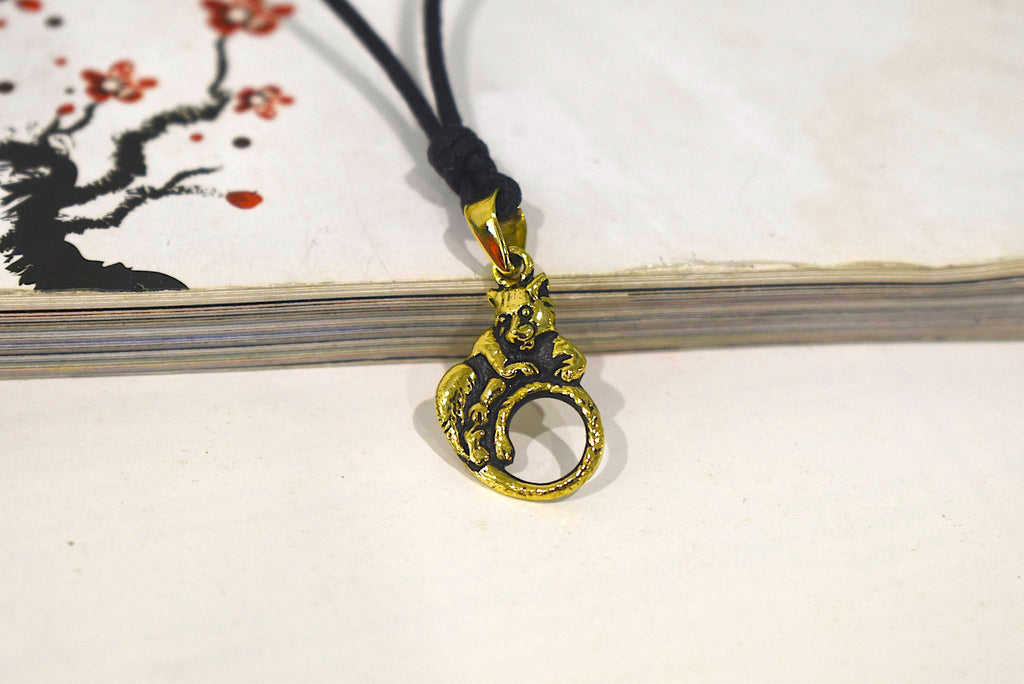 Unisex Leopard Sterling Silver Gold Brass Charm Necklace Pendant Jewelry