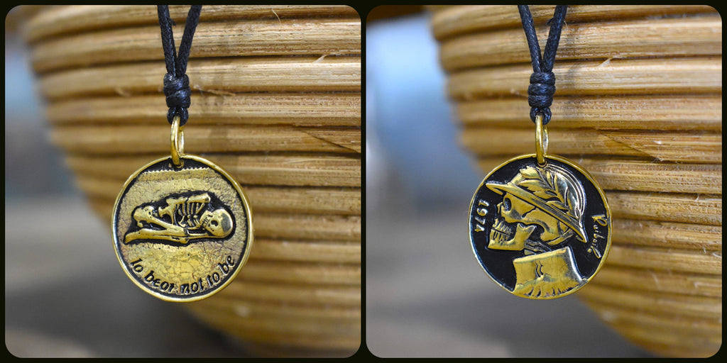 Gothic Skull Head Hip Hop Style Sterling Silver Gold Brass Pendant Necklace