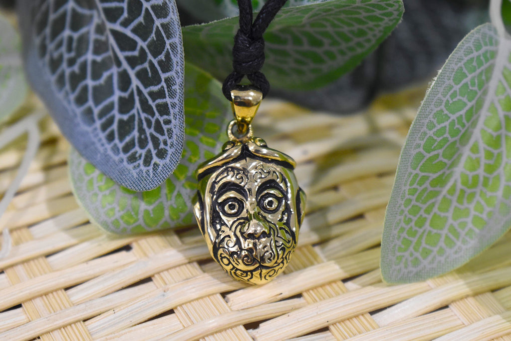 Monkey King Journey To the West Gold Brass Necklace Pendant Jewelry