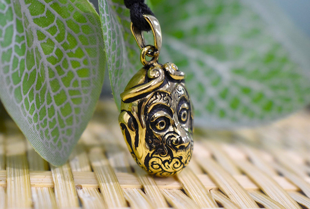 Monkey King Journey To the West Gold Brass Necklace Pendant Jewelry