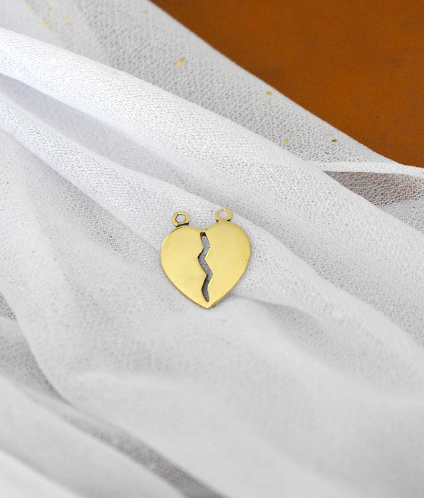 Love Heart Handmade 92.5 Sterling Silver Pewter Gold Brass Necklace Pendant Jewelry