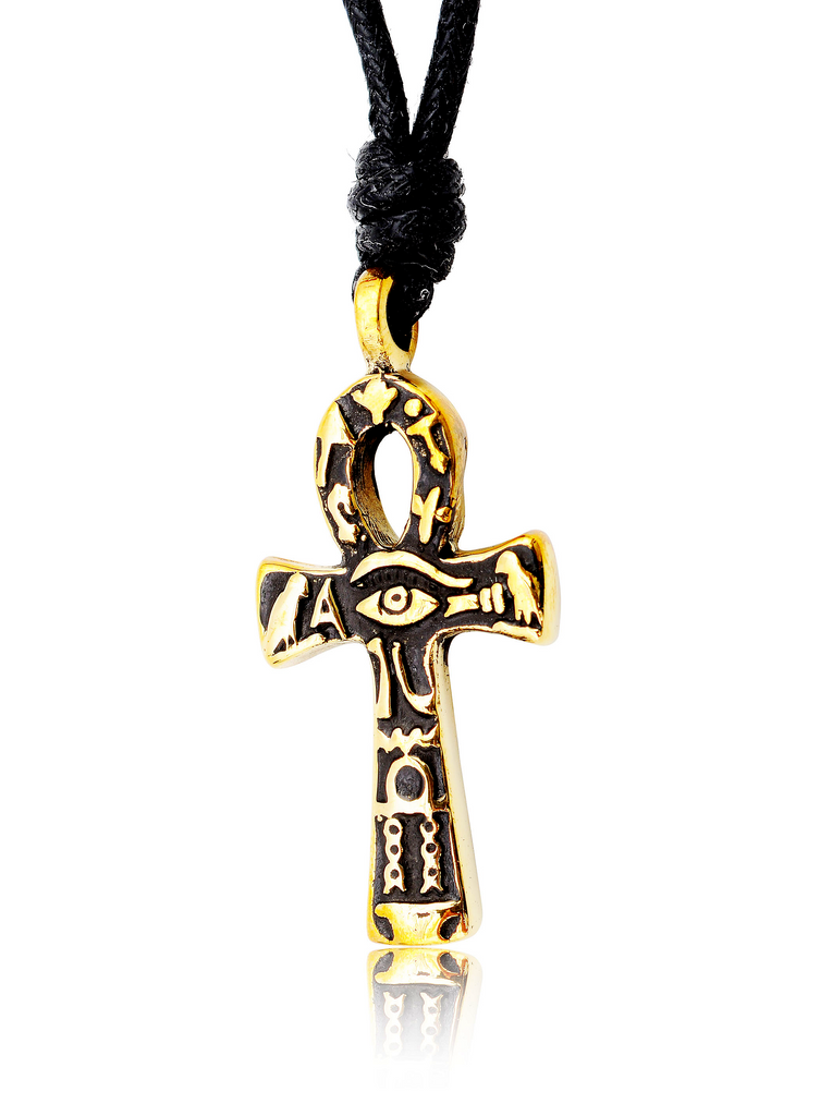 Egyptian Ankh Key Eye of Horus Ra Silver Pewter Brass Necklace Pendant Jewelry