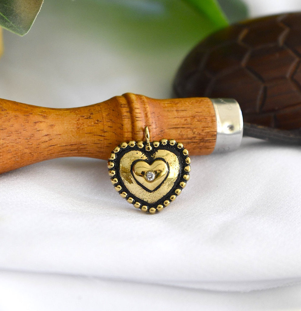 Pacifier Baby Toy Handmade Gold Brass Necklace Pendant Jewelry