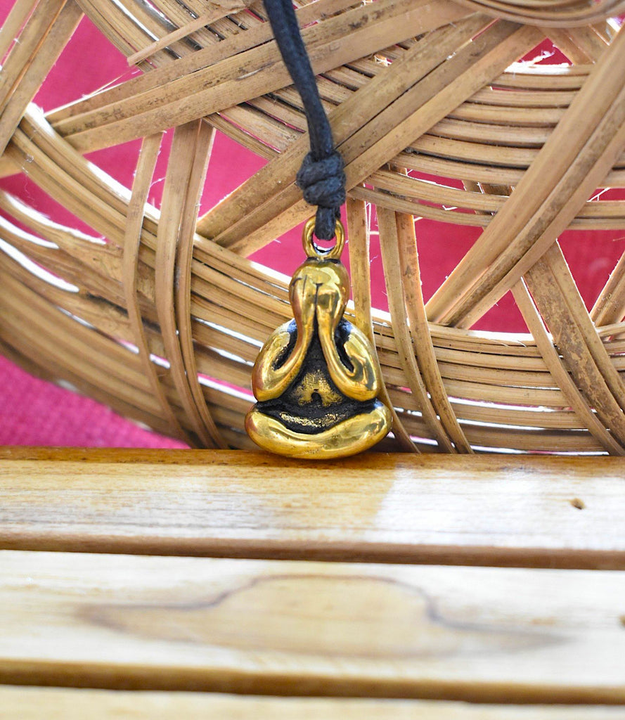 Monk Silver Pewter Gold Brass Charm Necklace Pendant Jewelry