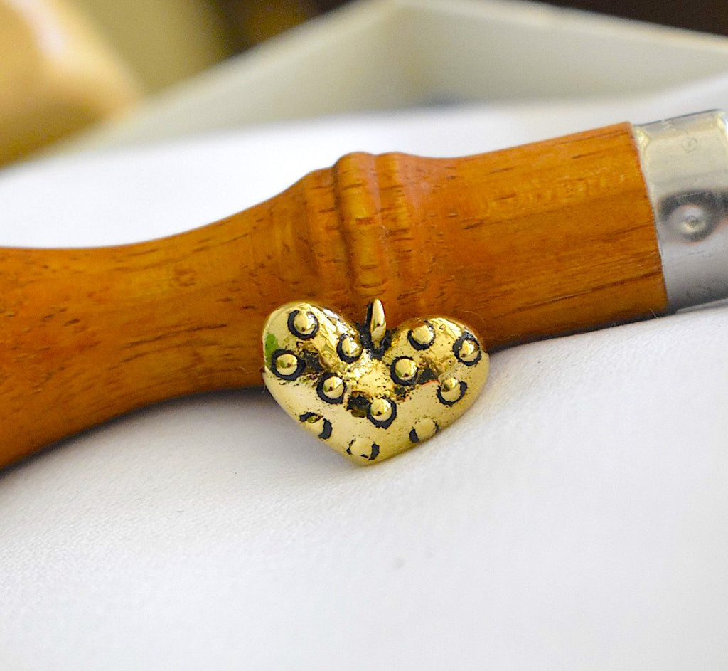 Spotted Heart Handmade Brass Necklace Pendant Jewelry