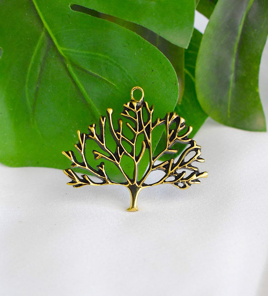 Celtic Tree Of Life Handmade Gold Brass Necklace Pendant Jewelry