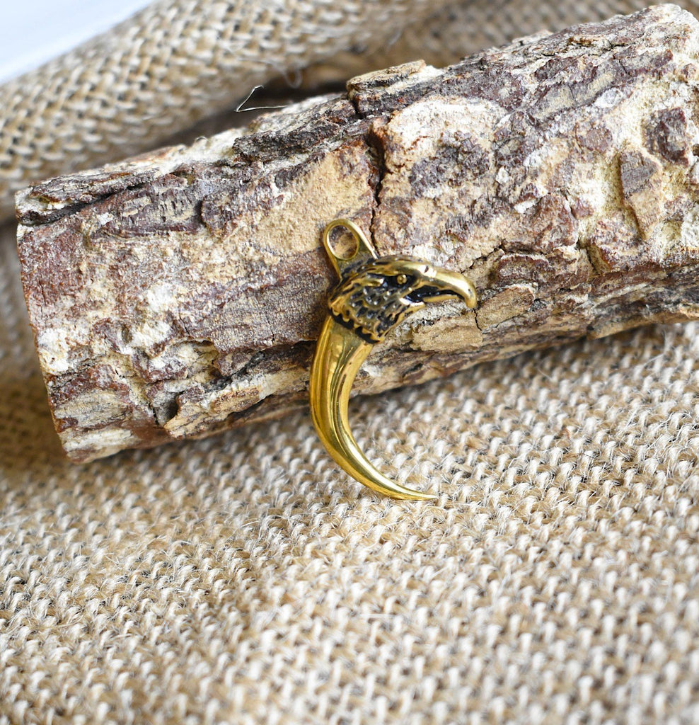 Claw Silver Pewter Gold Brass Charm Necklace Pendant Jewelry