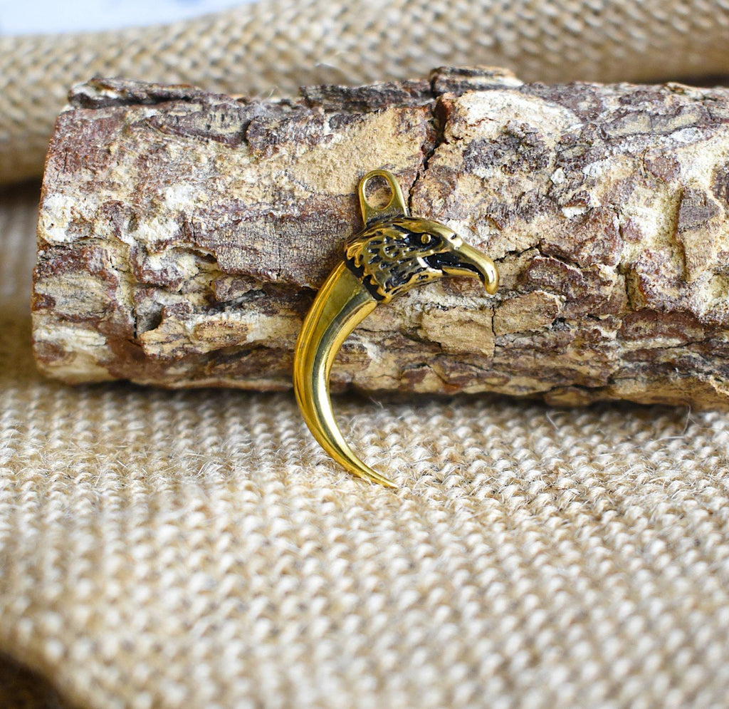 Claw Silver Pewter Gold Brass Charm Necklace Pendant Jewelry