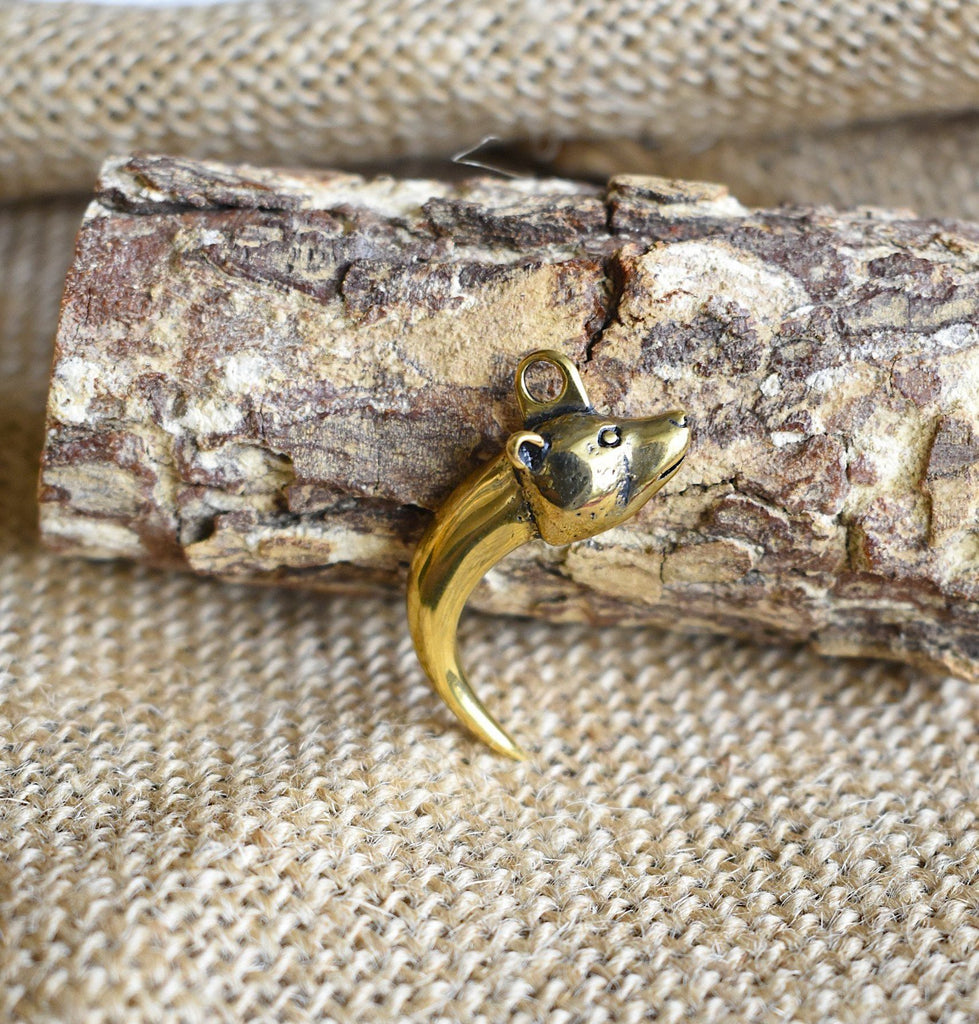 Claw Silver Pewter Gold Brass Charm Necklace Pendant Jewelry