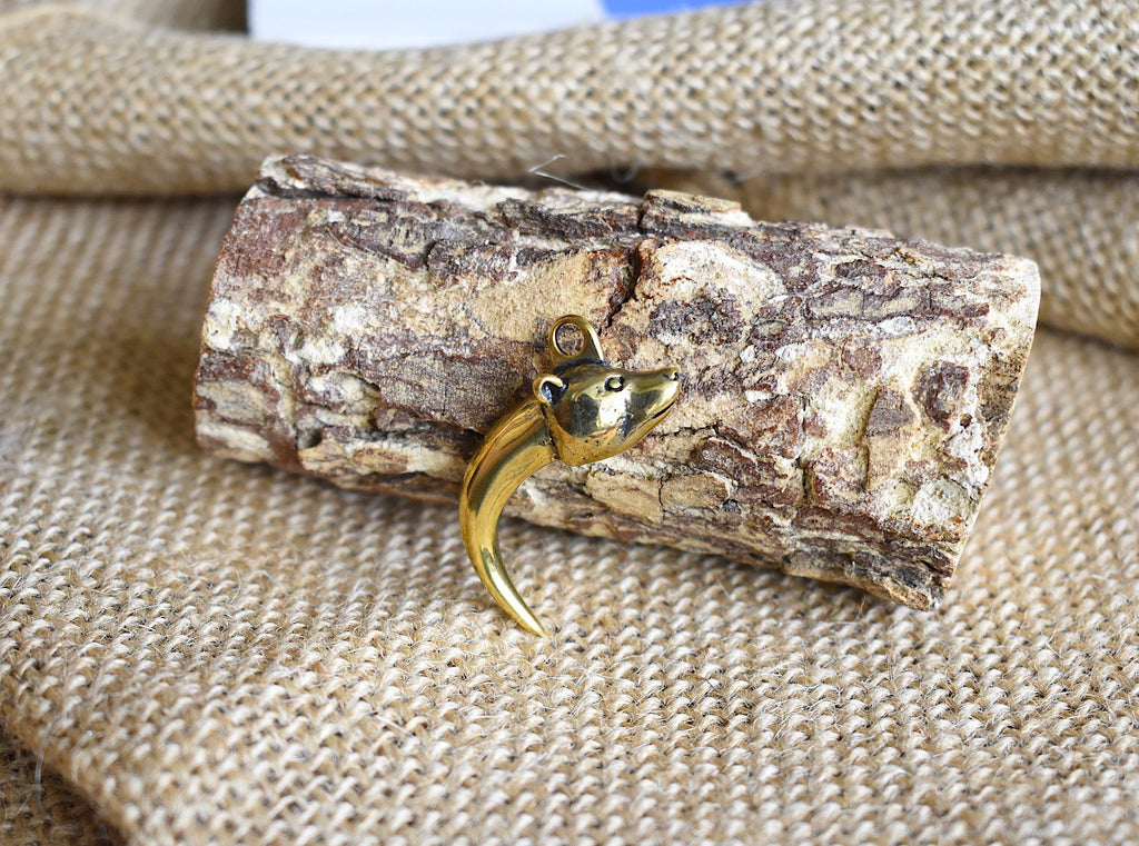 Claw Silver Pewter Gold Brass Charm Necklace Pendant Jewelry