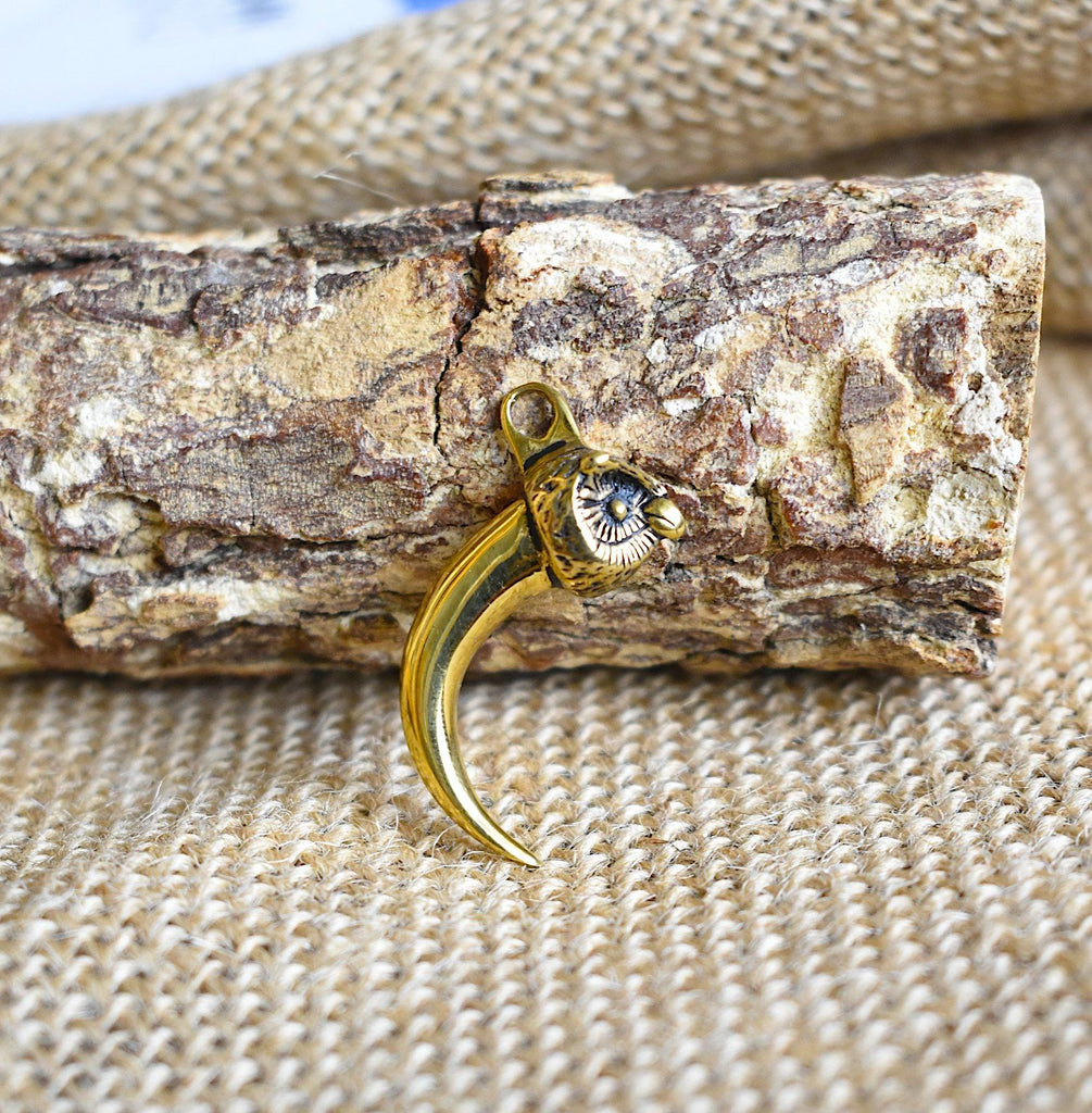 Claw Silver Pewter Gold Brass Charm Necklace Pendant Jewelry