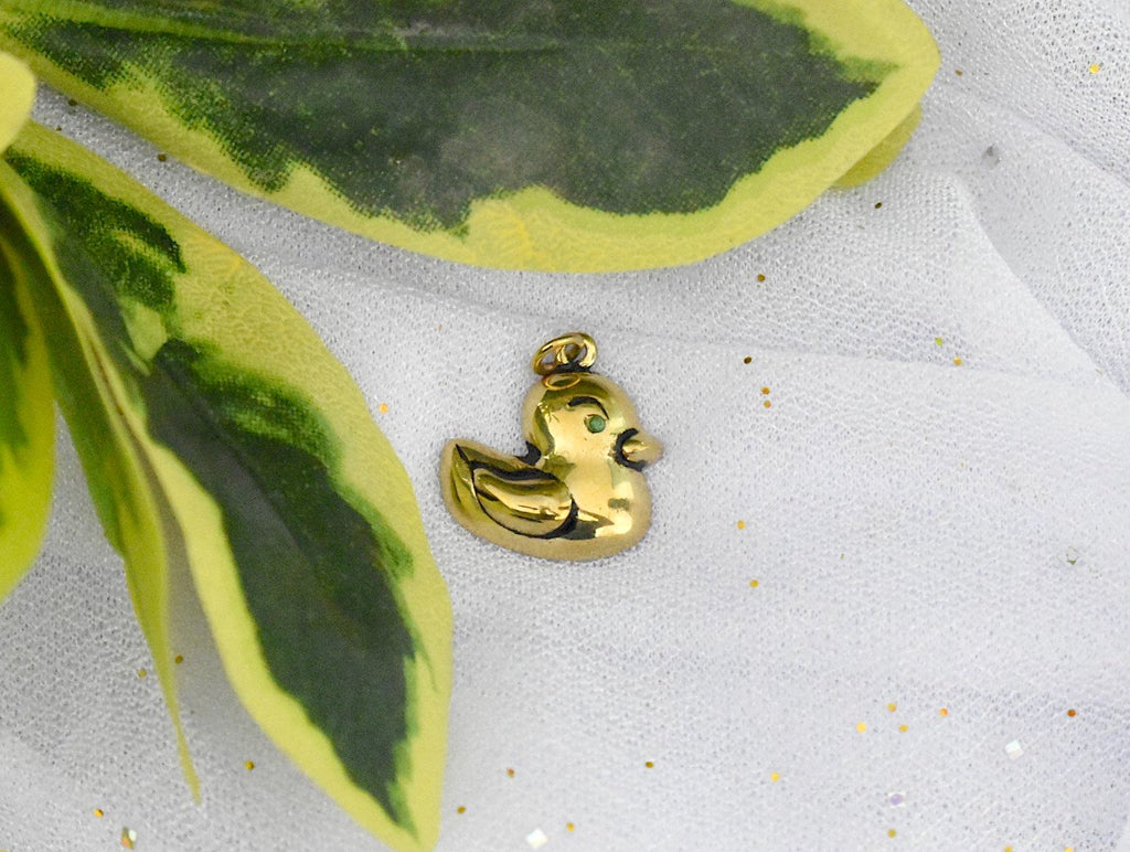 Happy Duck Handmade Brass Necklace Pendant Jewelry