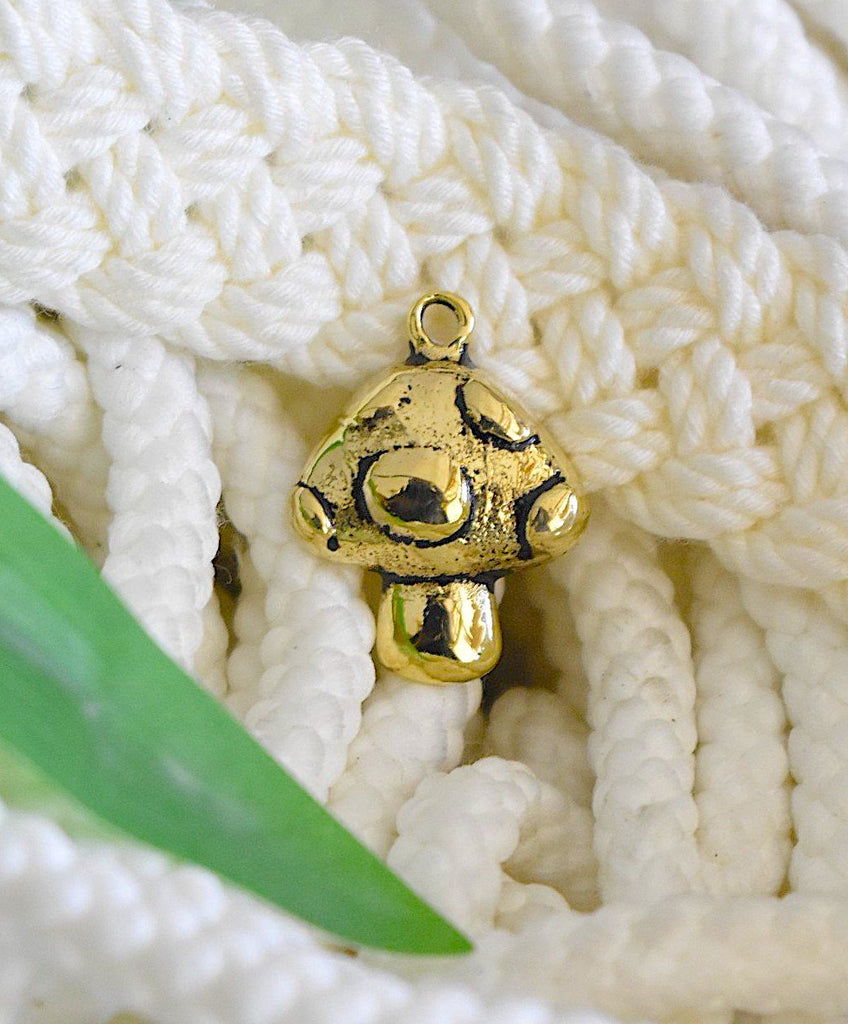 Mushroom Handmade Brass Necklace Pendant Jewelry