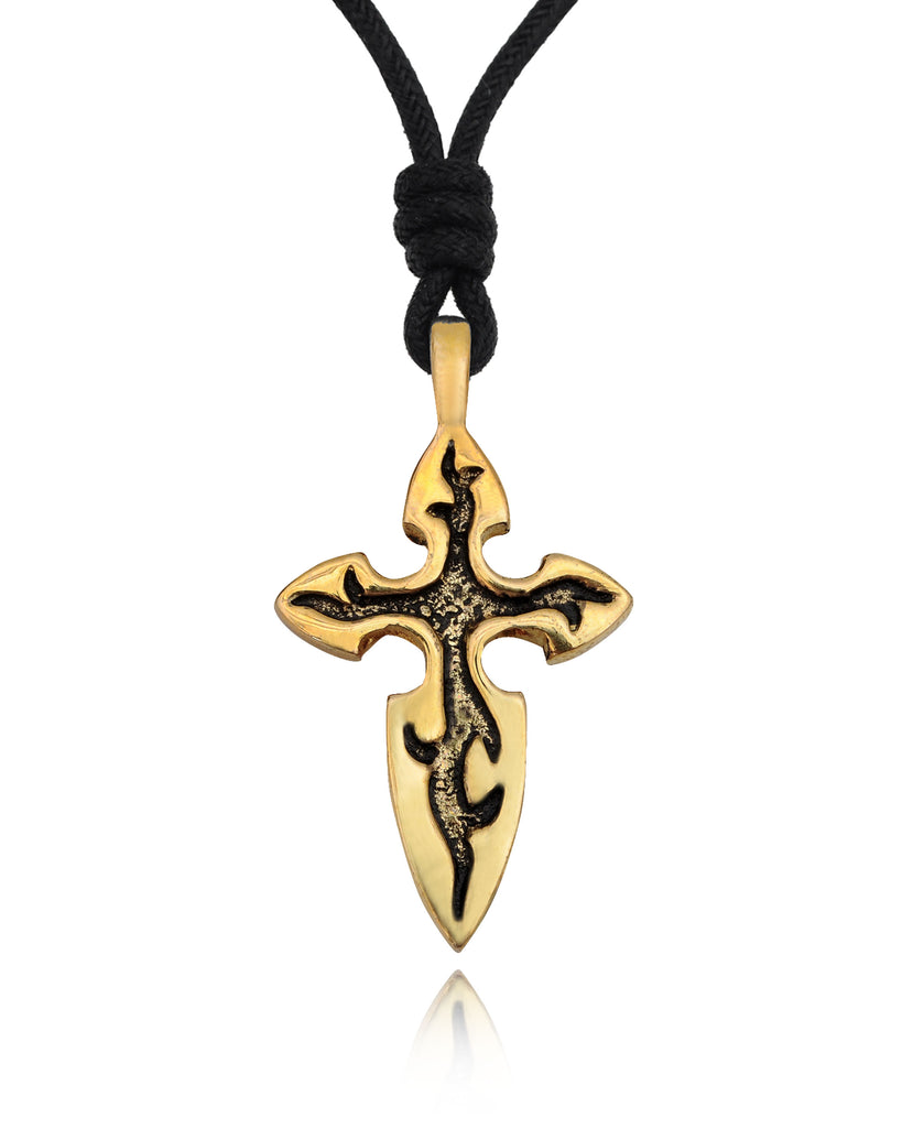 Gothic Cross Silver Pewter Gold Brass Charm Necklace Pendant Jewelry