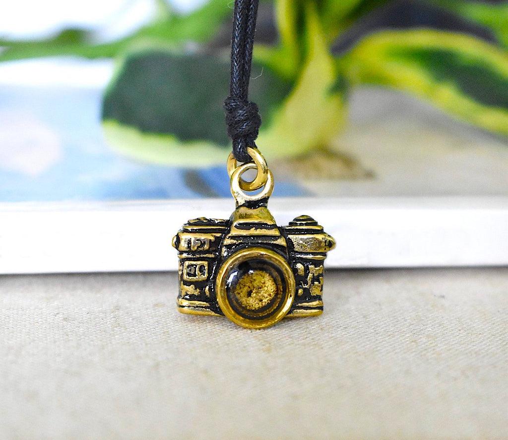 New Vintage Camera Silver Pewter Gold Brass Charm Necklace Pendant Jewelry