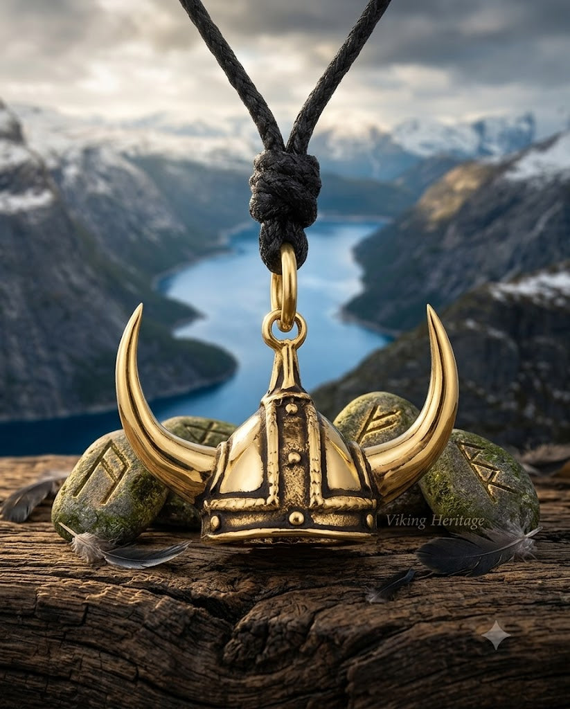 Viking Helmet Norway Sterling Silver Pewter Brass Charm Necklace Pendant Jewelry