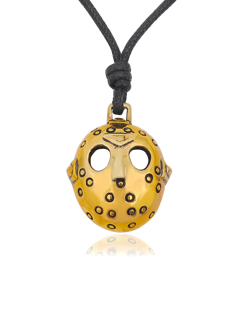 New Jason Hockey Mask Silver Pewter Gold Brass Necklace Pendant Jewelry