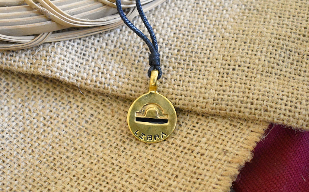 Astrology Silver Pewter Gold Brass Charm Necklace Pendant Horoscope Zodiac