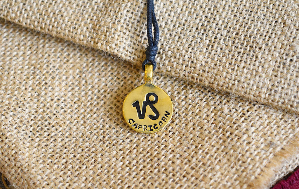 Astrology Silver Pewter Gold Brass Charm Necklace Pendant Horoscope Zodiac