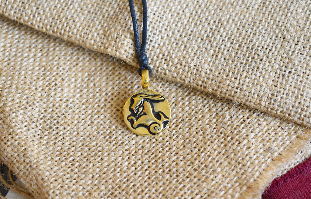 Astrology Silver Pewter Gold Brass Charm Necklace Pendant Horoscope Zodiac