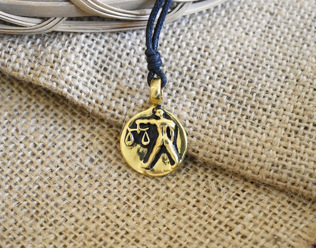 Astrology Silver Pewter Gold Brass Charm Necklace Pendant Horoscope Zodiac