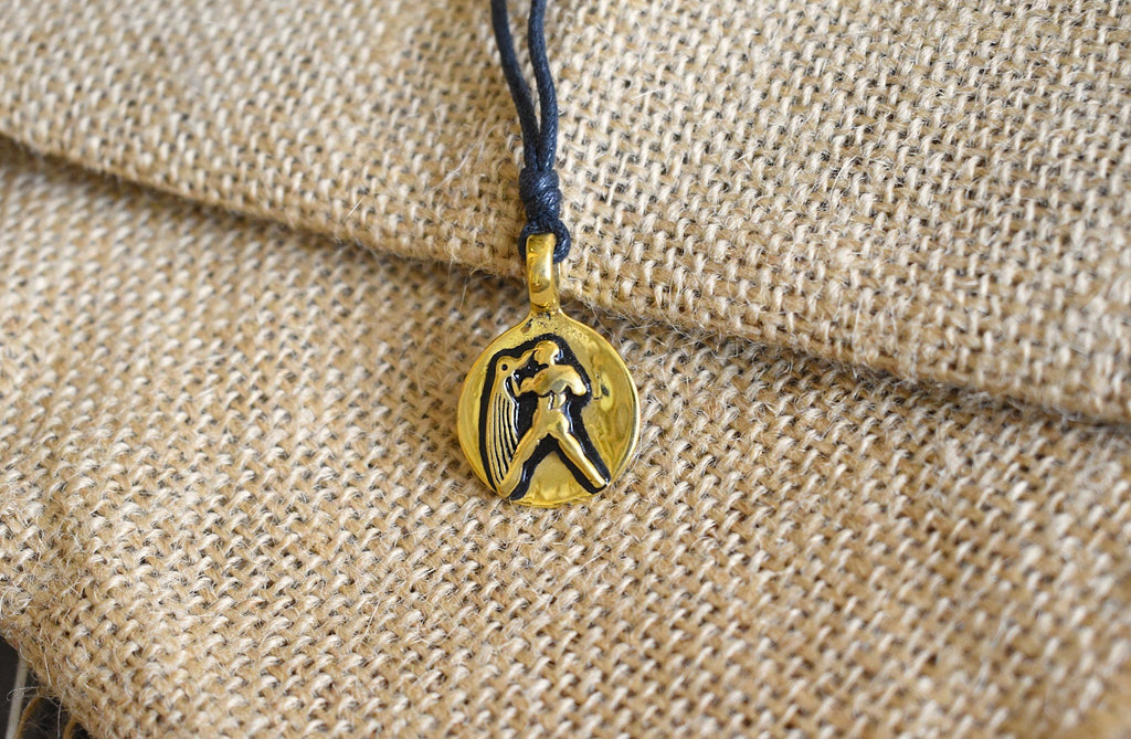 Astrology Silver Pewter Gold Brass Charm Necklace Pendant Horoscope Zodiac