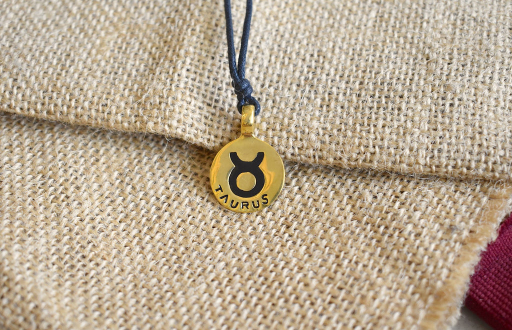 Astrology Silver Pewter Gold Brass Charm Necklace Pendant Horoscope Zodiac