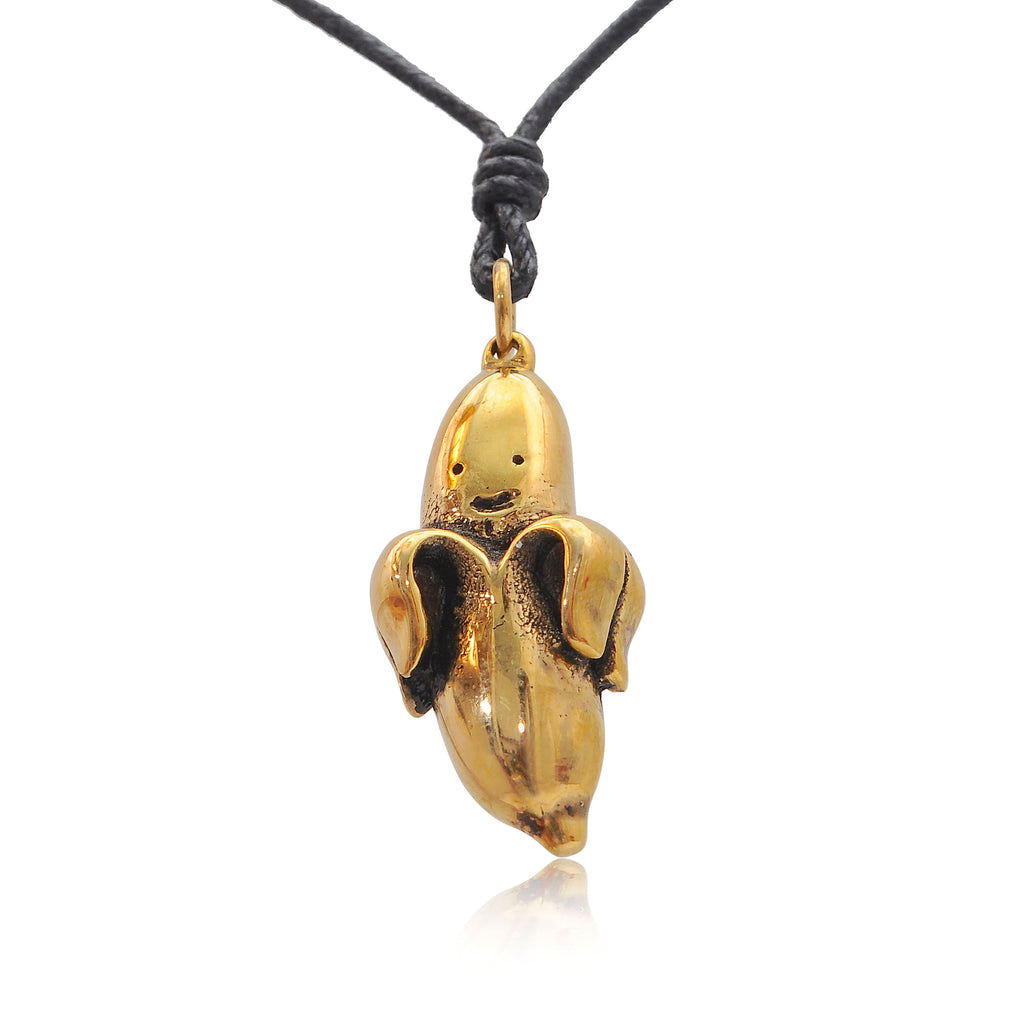 Sad Banana Silver Pewter Gold Brass Charm Necklace Pendant Jewelry