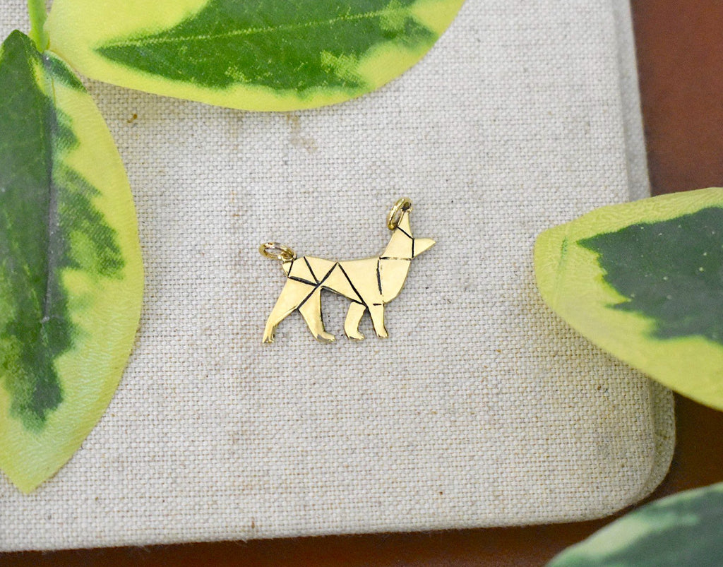 Cute Dog Silver Pewter Gold Brass Charm Necklace Pendant Jewelry