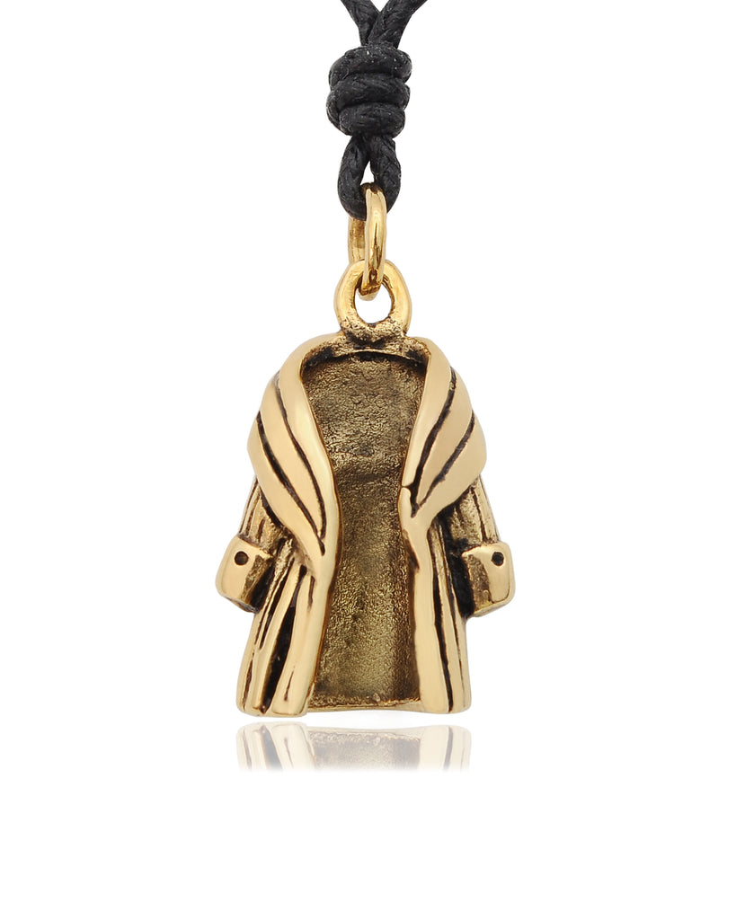 Winter & Fur Coat Silver Pewter Gold Brass Charm Necklace Pendant Jewelry