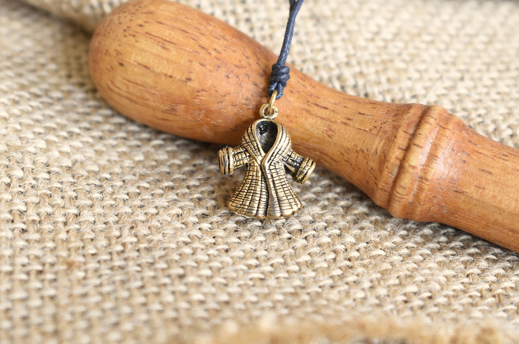 Winter & Fur Coat Silver Pewter Gold Brass Charm Necklace Pendant Jewelry