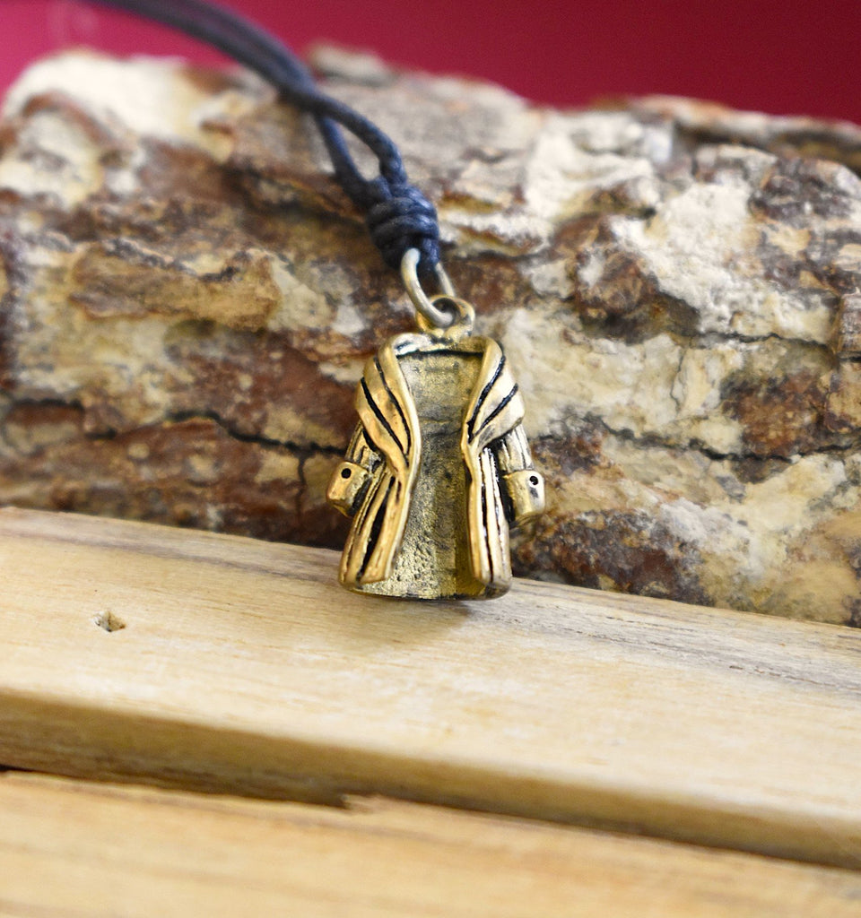 Winter & Fur Coat Silver Pewter Gold Brass Charm Necklace Pendant Jewelry