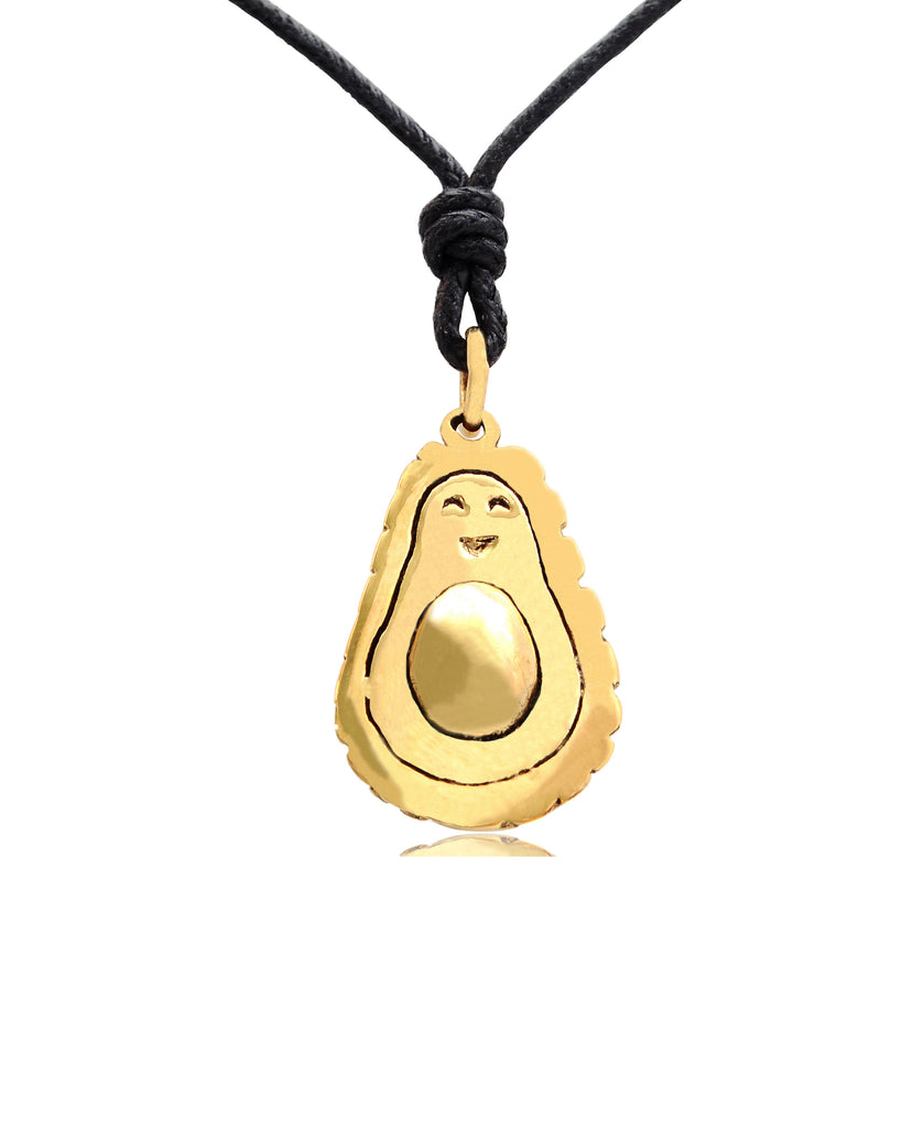 Avocado Fruit Pewter Silver Gold Brass Charm Necklace Pendent Jewelry