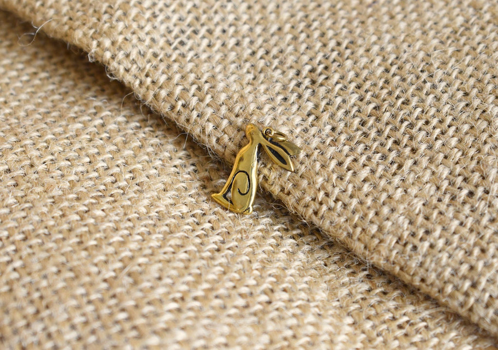 Cute Rabbit Handmade Brass Pewter Charm Necklace Pendant Jewelry