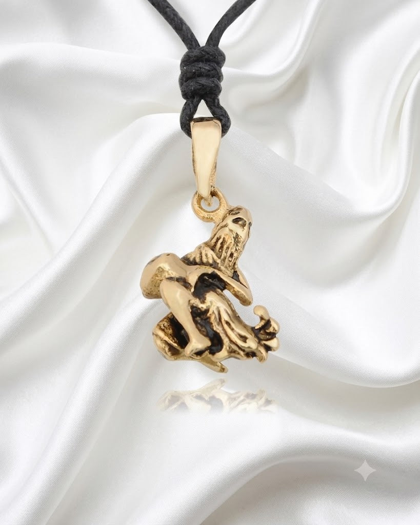 Astrology Gold Brass Sterling Silver Charm Necklace Pendant Horoscope Zodiac
