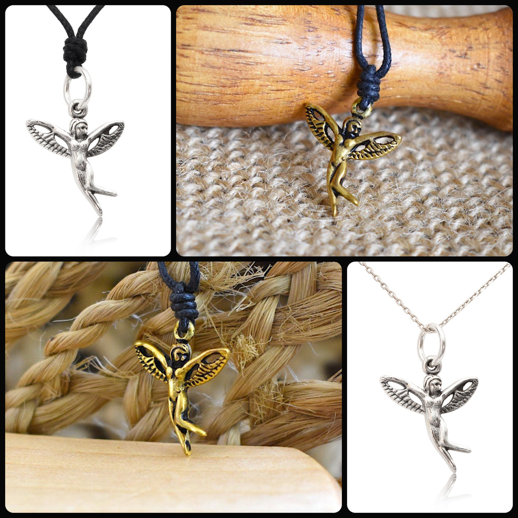 Isis Egyptian Winged 92.5 Sterling Silver Pewter Brass Necklace Pendent Jewelry