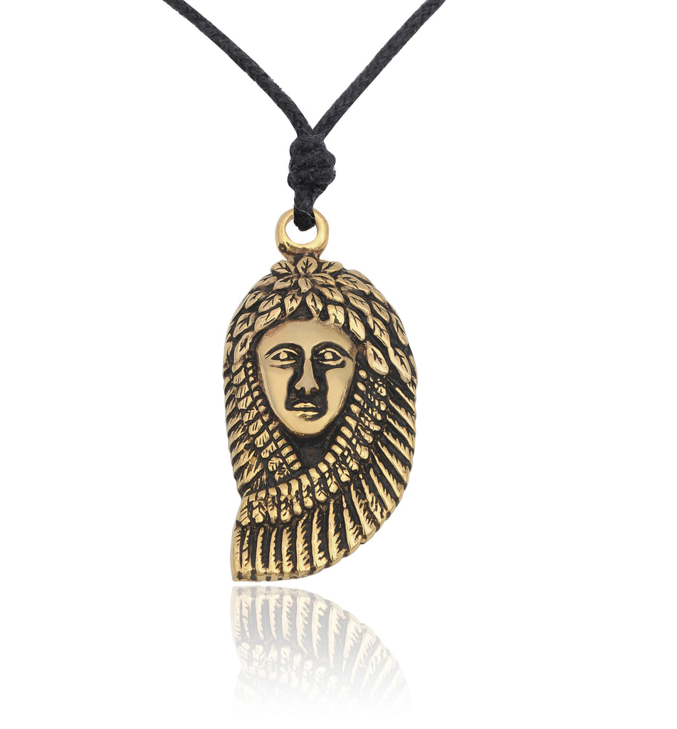 Indian Head Native American Silver Pewter Gold Brass Necklace Pendant Jewelry