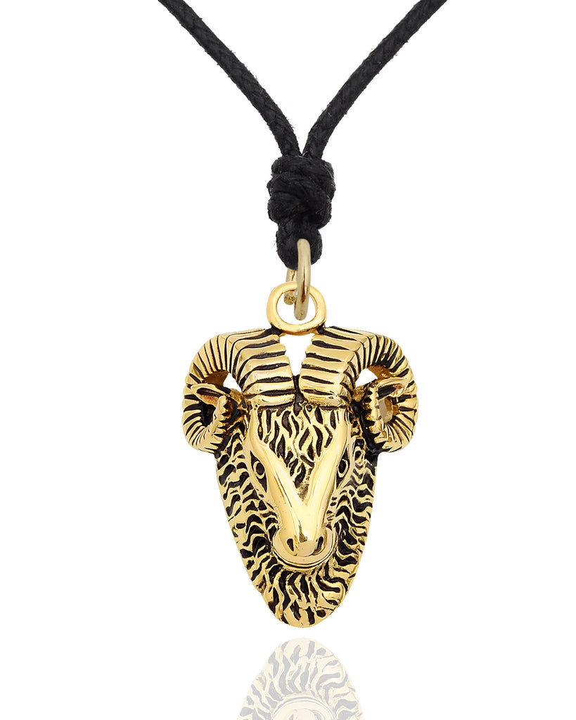 Ram Head Goat Baphomet Pagan God 92.5 Sterling Silver Necklace Pendant Jewelry