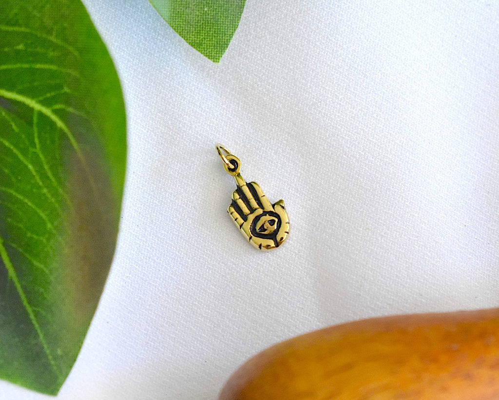 Hamsa Jewish Hand 92.5 Sterling Silver Pewter Brass Necklace Pendant Jewelry