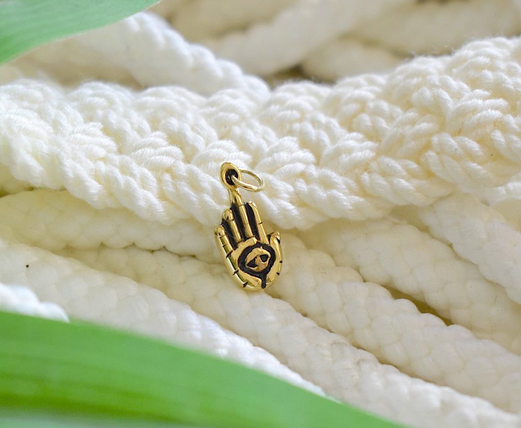 Hamsa Jewish Hand 92.5 Sterling Silver Pewter Brass Necklace Pendant Jewelry