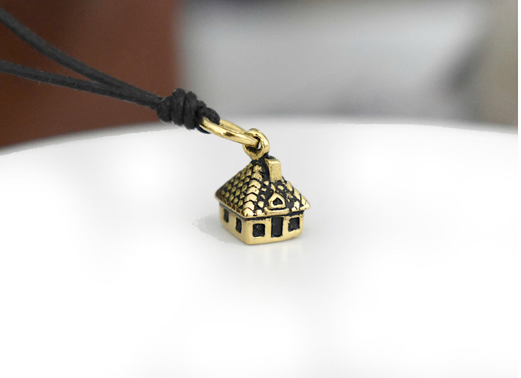 Sweet Mini Home 92.5 Sterling-silver Brass Necklace Pendant Jewelry