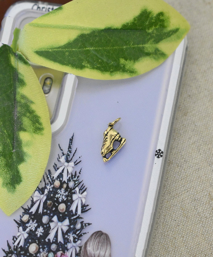 Ice Skating Shoes Sterling Silver Pewter Gold Brass Charm Necklace Pendant Jewelry