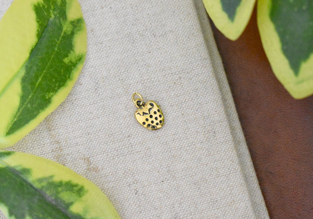 Strawberry Fruit 92.5 Sterling Silver Pewter Brass Necklace Pendant Jewelry