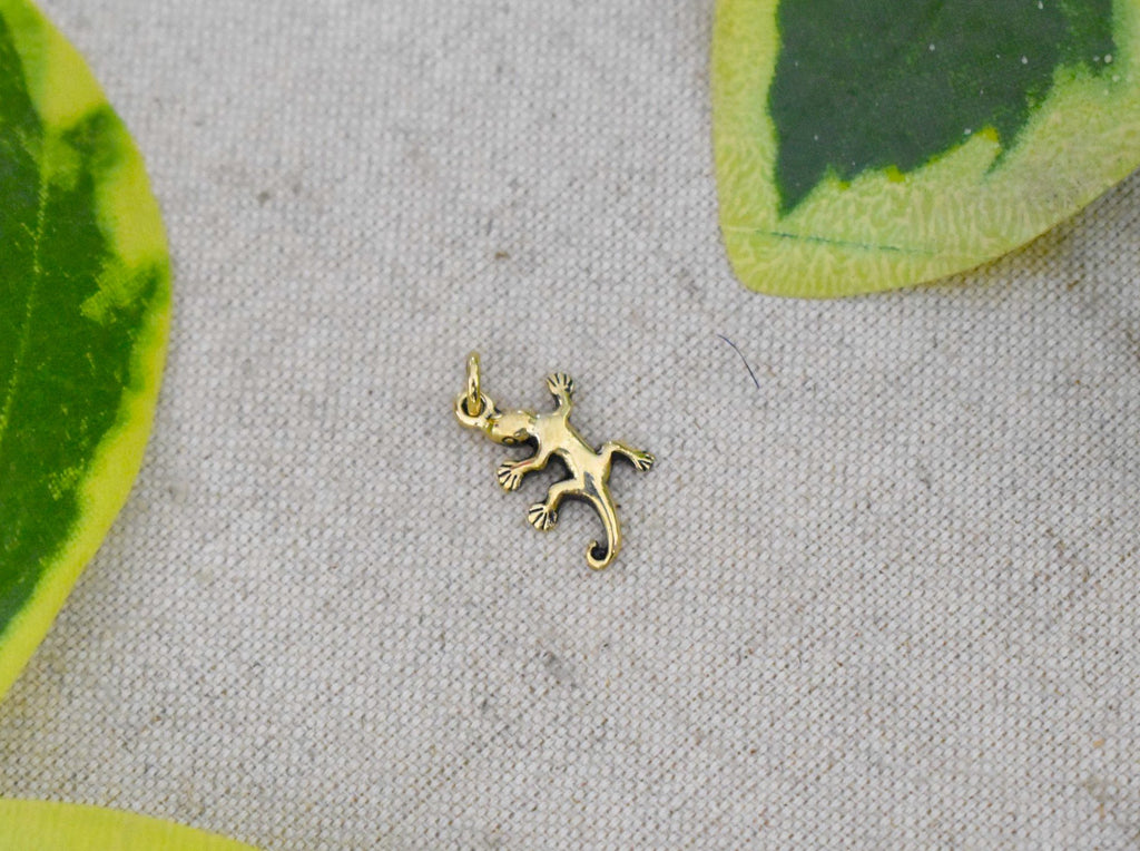 Lizard Reptile Handmade 92.5 Sterling Silver Brass Necklace Pendant Jewelry