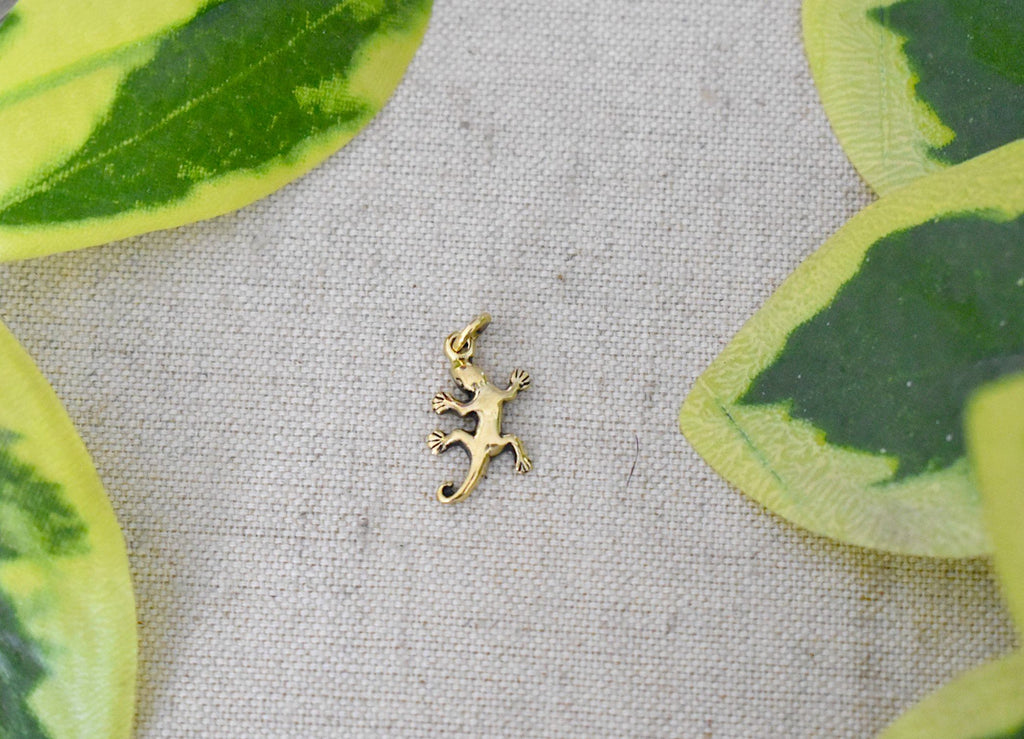 Lizard Reptile Handmade 92.5 Sterling Silver Brass Necklace Pendant Jewelry