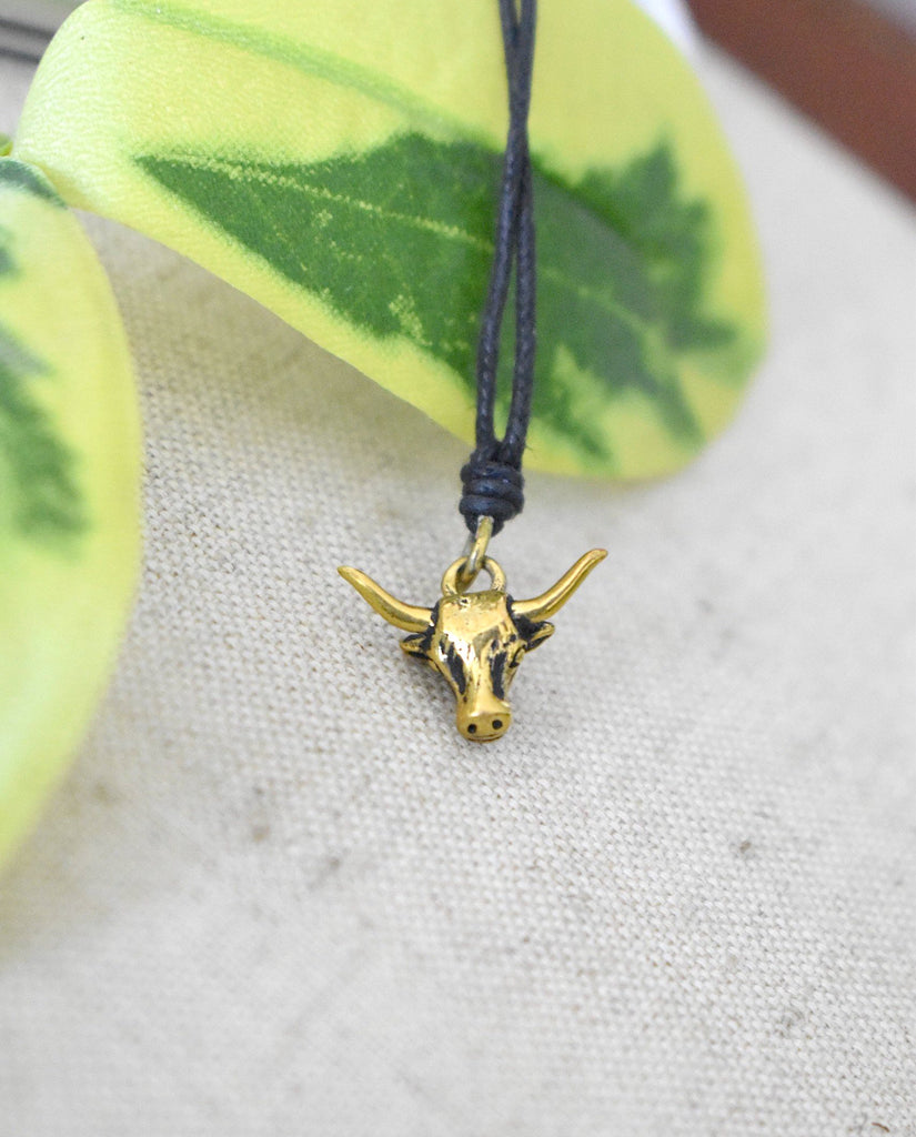 Texas Longhorn 92.5 Sterling Silver Pewter Brass Charm Necklace Pendant Jewelry