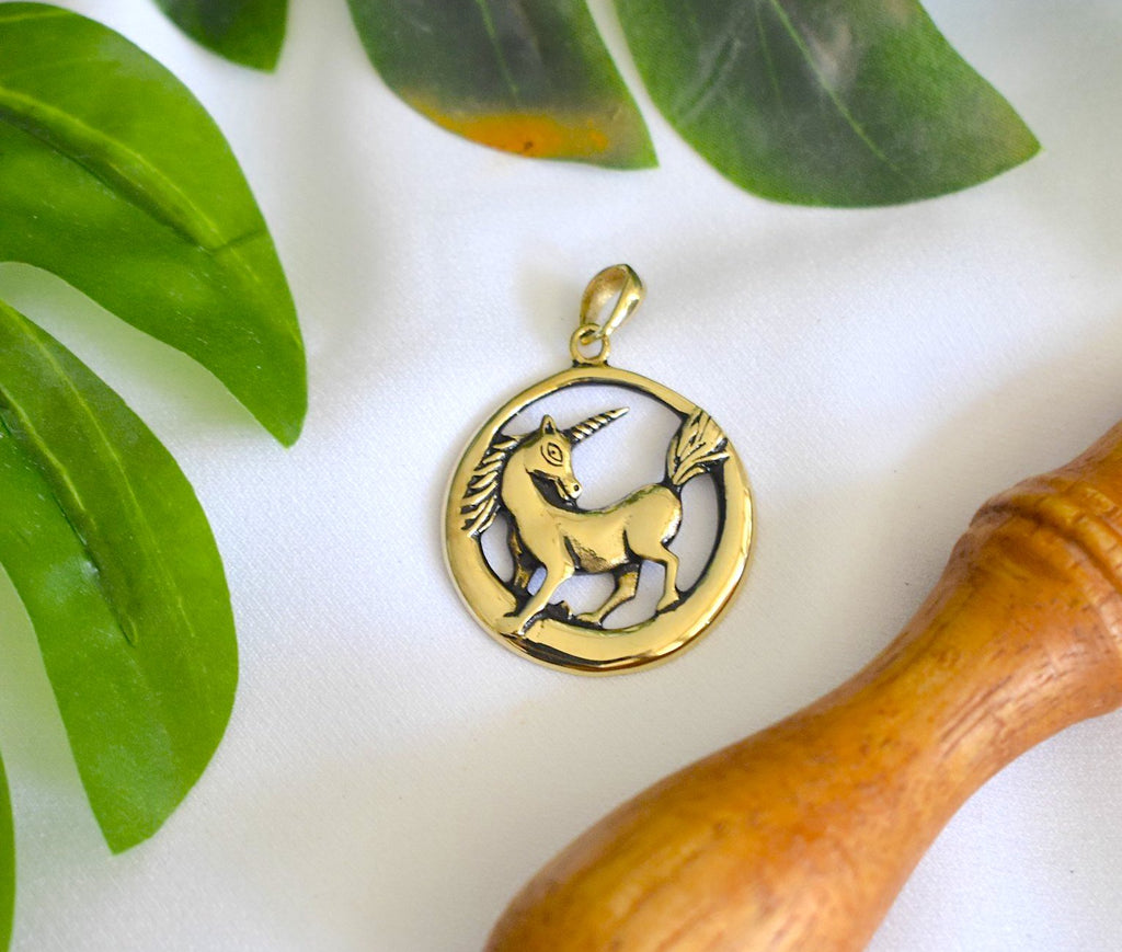 Unicorn 92.5 Sterling Siver Pewter Gold Brass Charm Necklace Pendant Jewelry