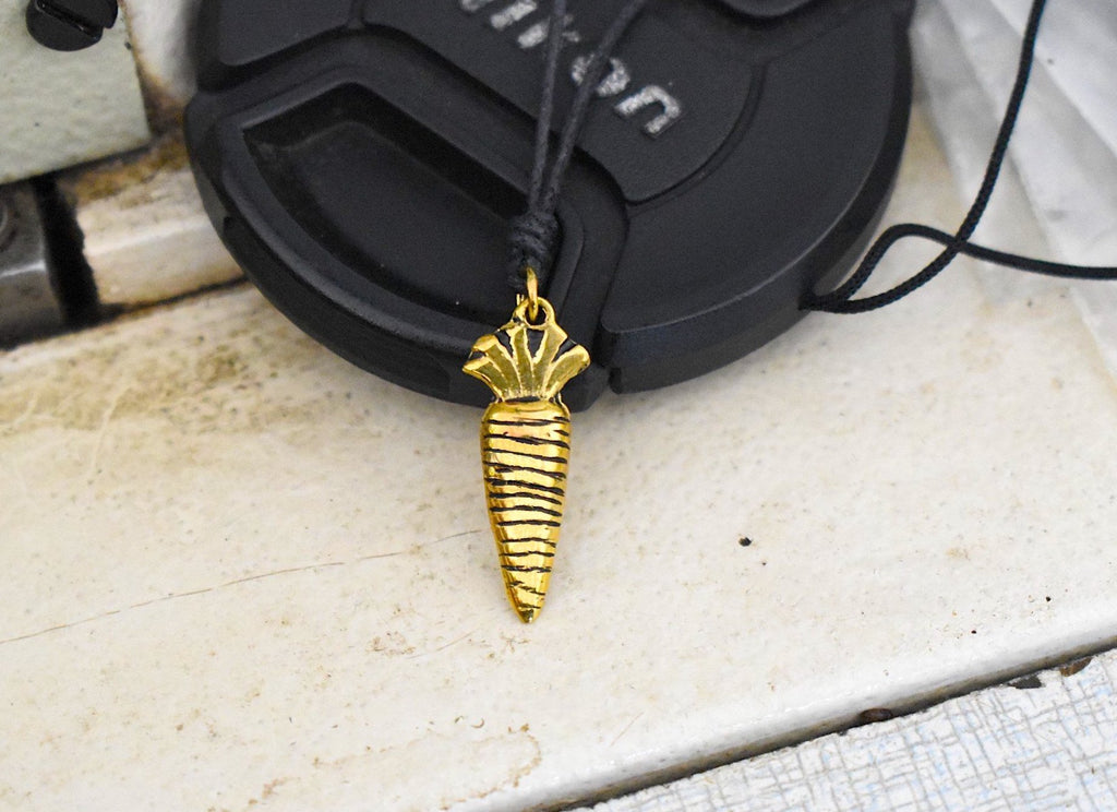 Smiling Carrot Silver Pewter Gold Brass Charm Necklace Pendant Jewelry